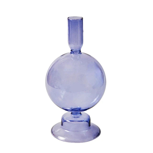 Stained Glass Ball Candlestick Vase