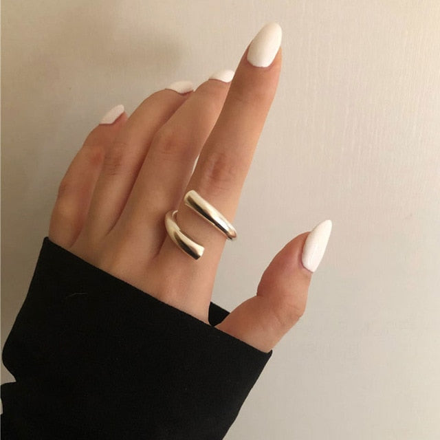 Sterling Silver Liquid Metal Rings