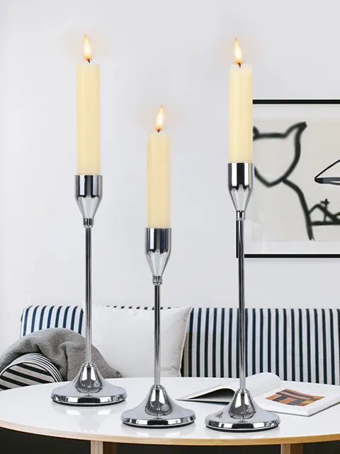 Metal Candle Holders, Set of 3