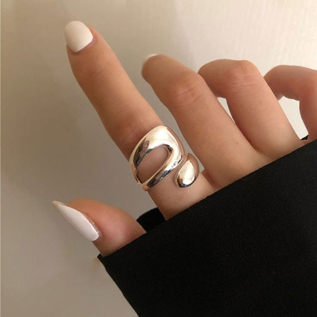 Sterling Silver Liquid Metal Rings