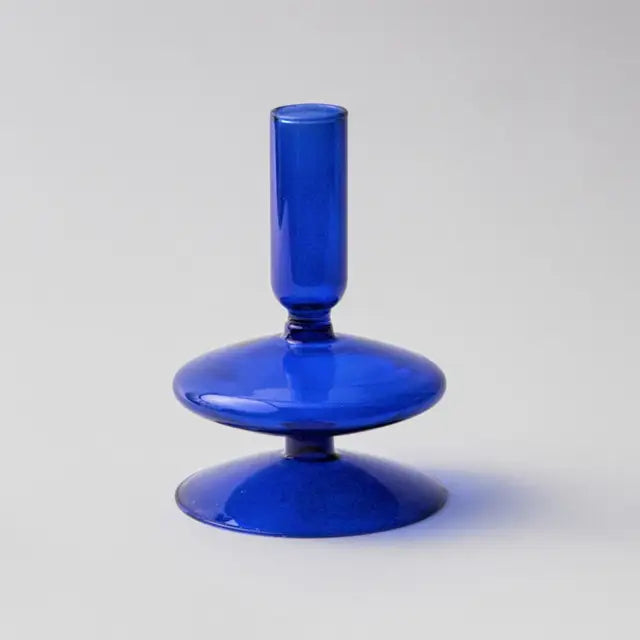 Diamond Tier Glass Candlestick Vase