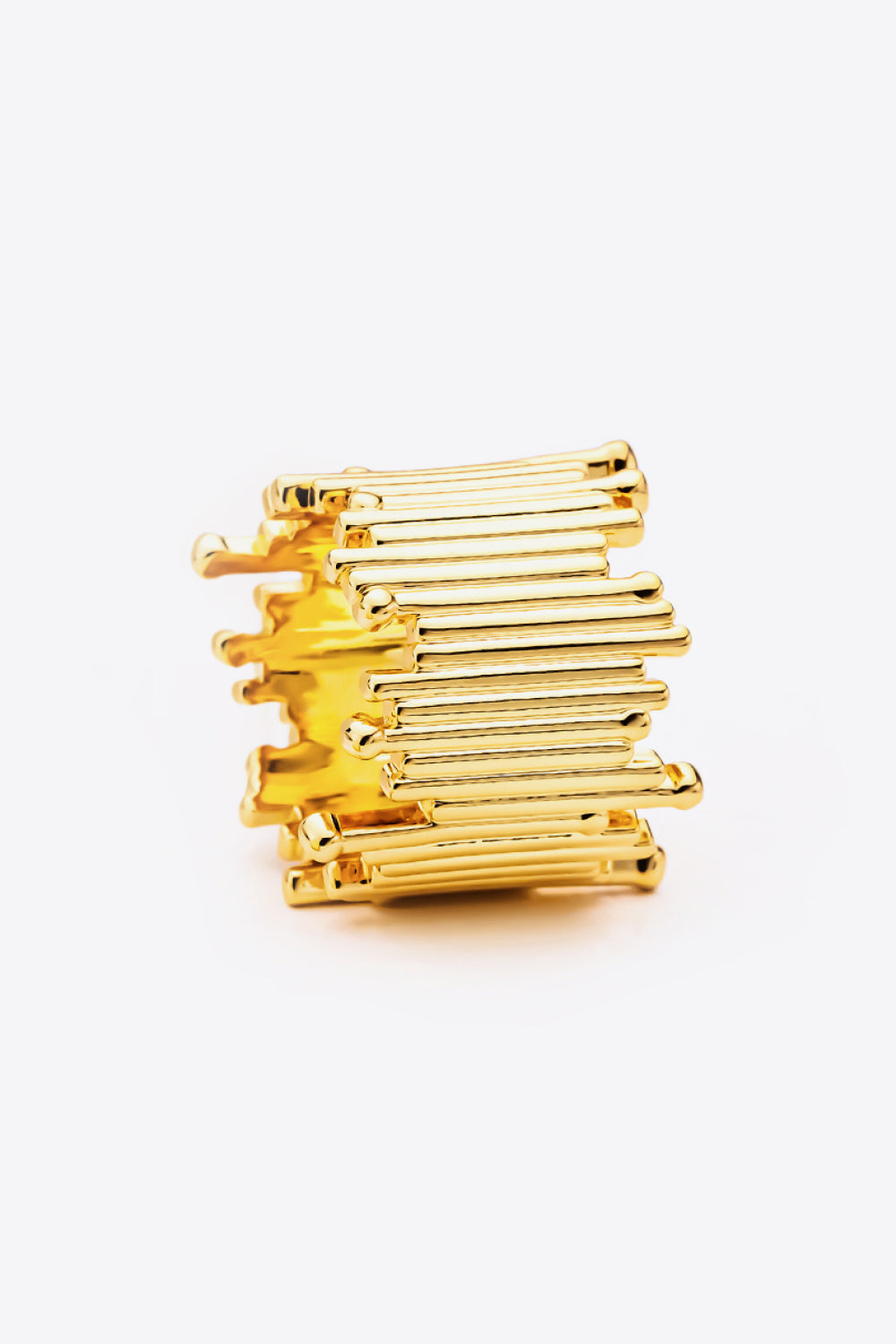 Asymmetrical Wide Copper Ring