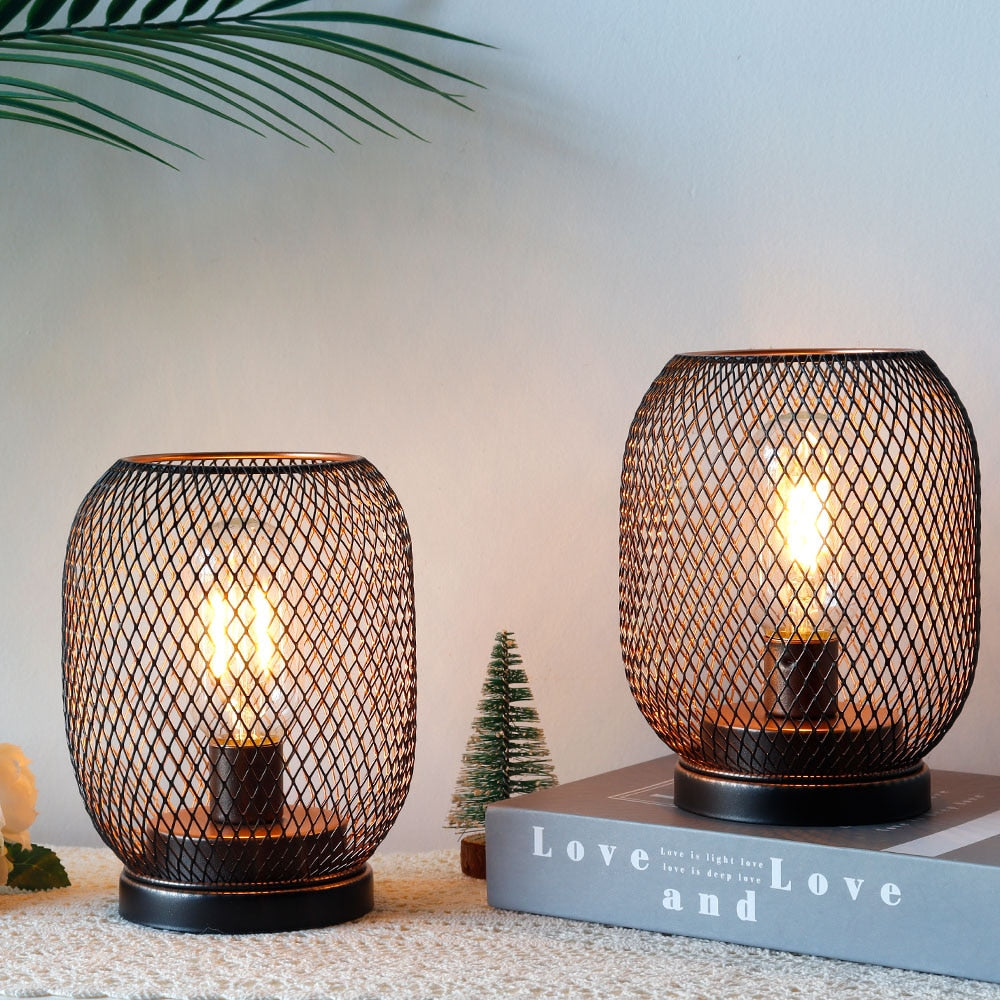 Metal Cage Table Lamps