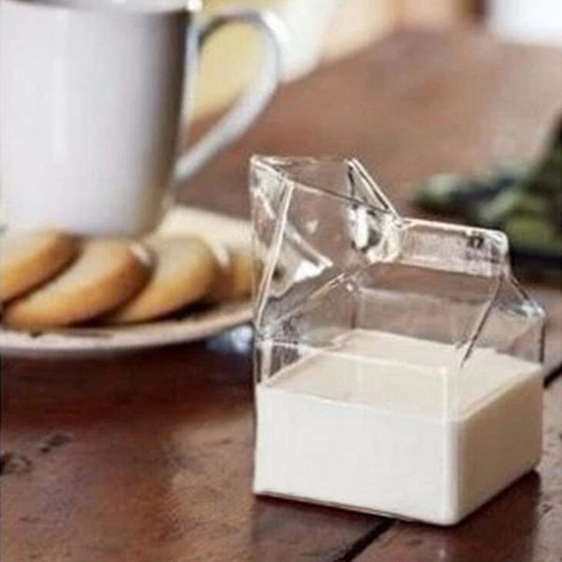 Glass Milk Carton Creamer