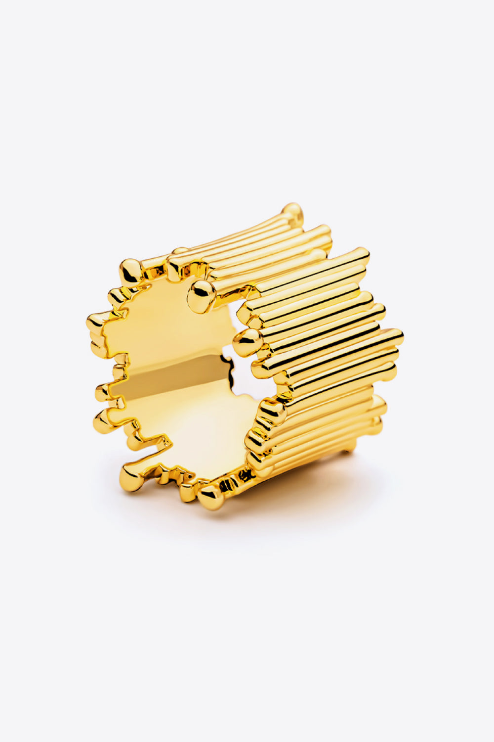 Asymmetrical Wide Copper Ring