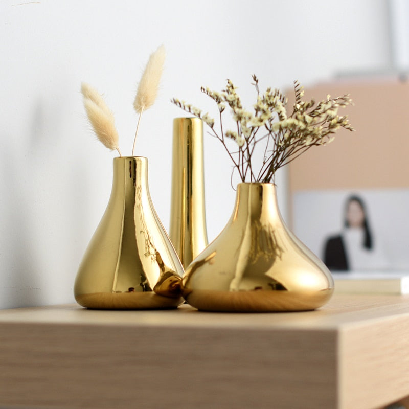 Gold Plated Vases