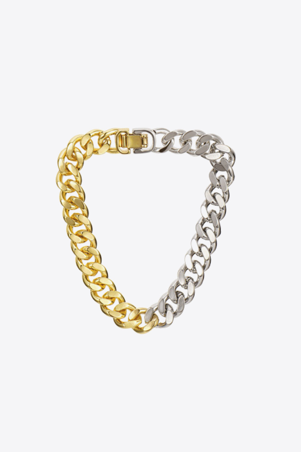 Two-Tone Chunky Chain Bracelet