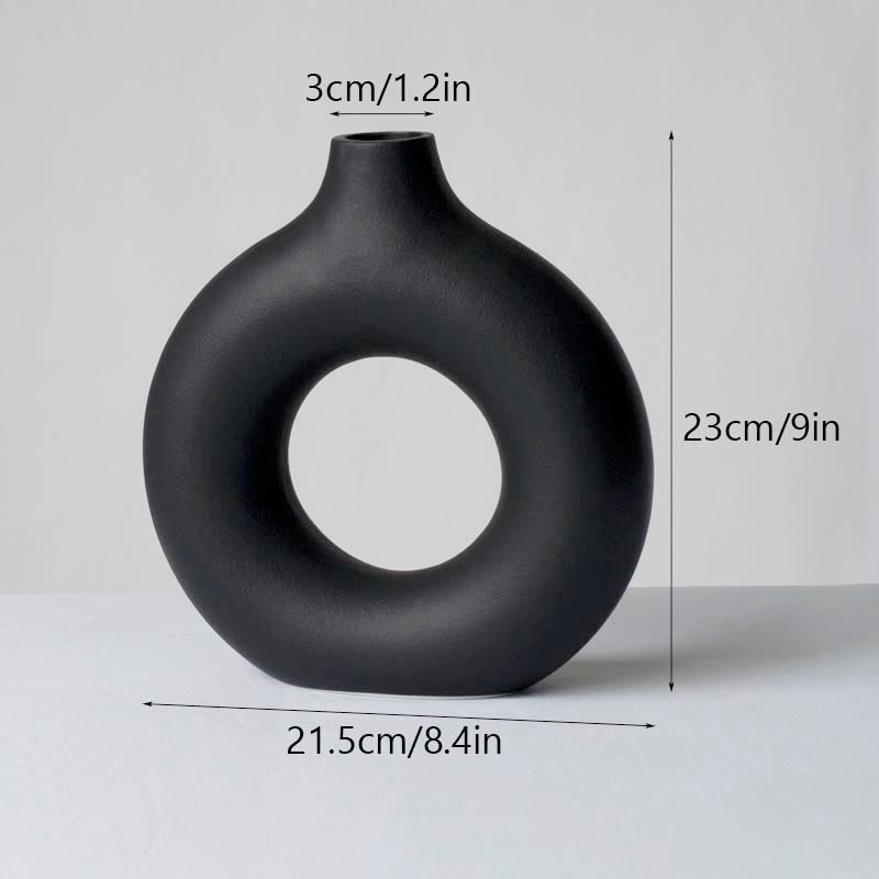 Open Circle Ceramic Nordic Vase