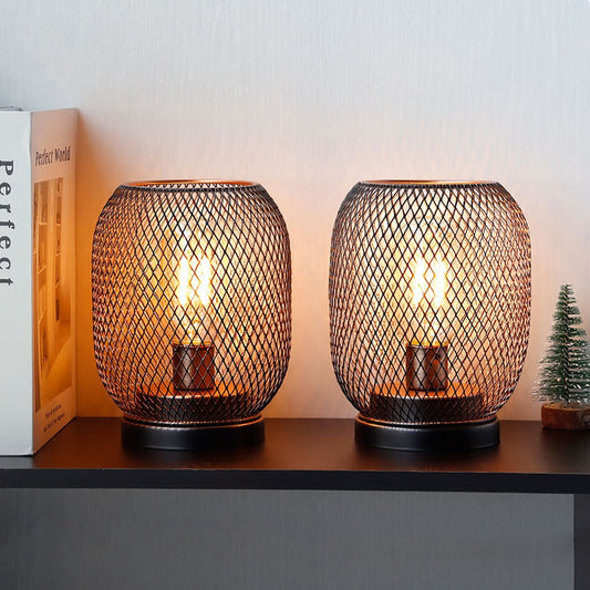 Metal Cage Table Lamps