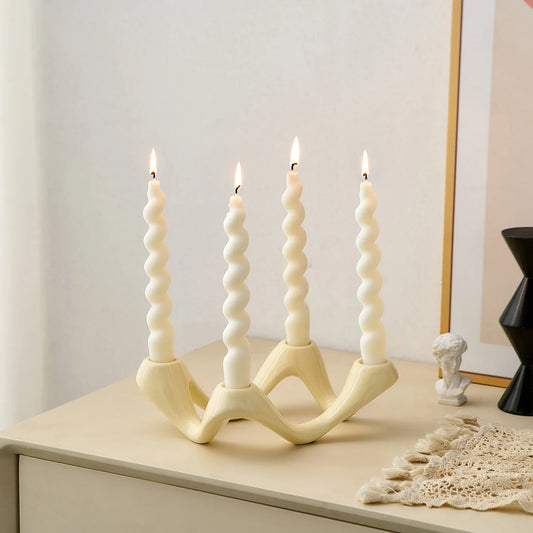 Nordic Ceramic Candle Holder Centerpiece